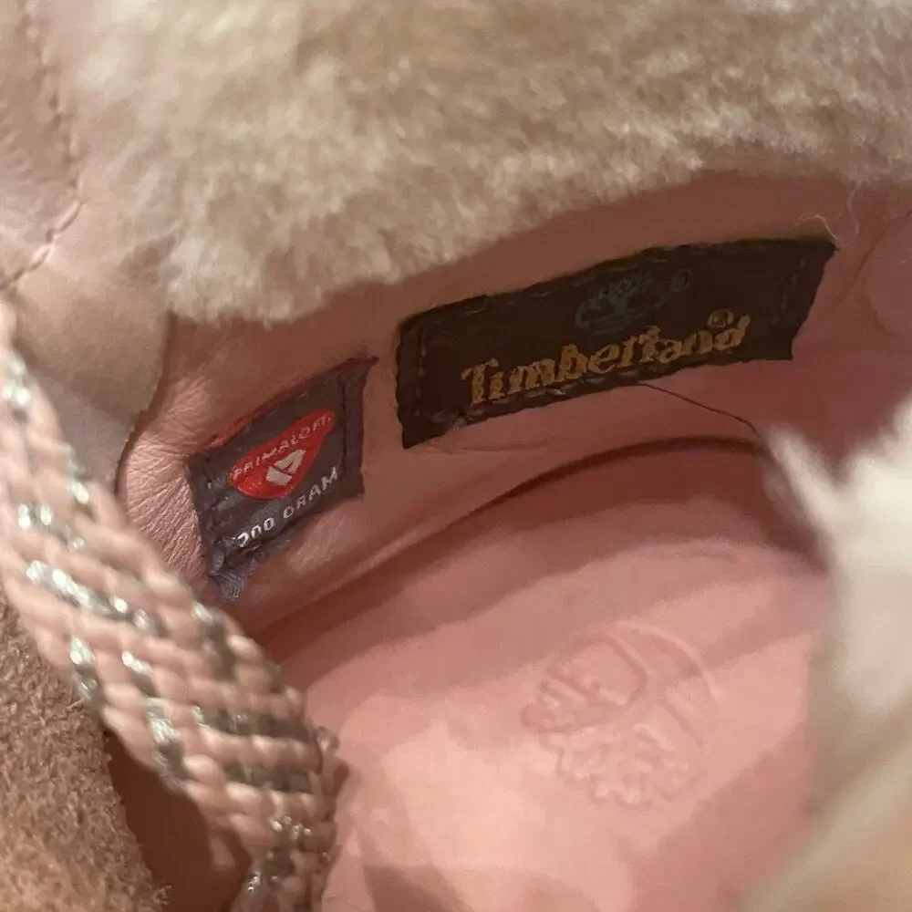 Timberland A2322 Cameo Rose Shearling Boots | Real Sheepskin, Pink Leather, 8 - Picture 9 of 10